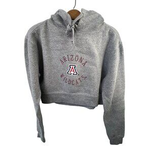 Ouray Cropped Hoodie Size Small Gray Arizona Wildcats Logo Casual Cozy College